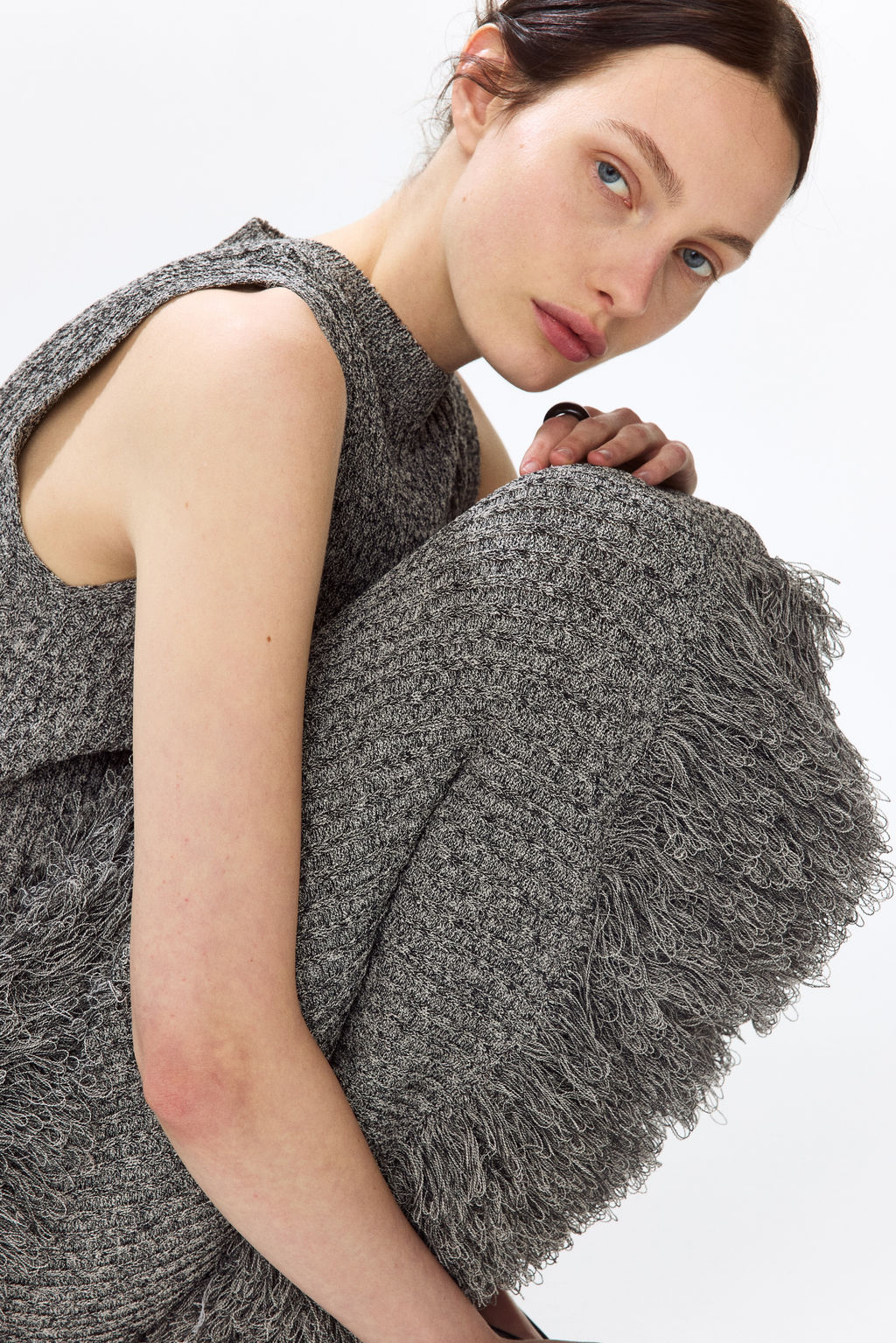 Falda en punto de canal? con flecos - H&m фото 4