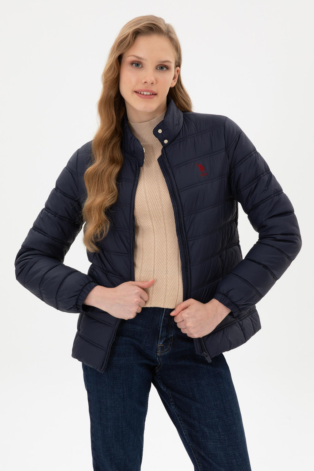 Kad_n Lacivert Mont Sepette S_rpriz _ndirim