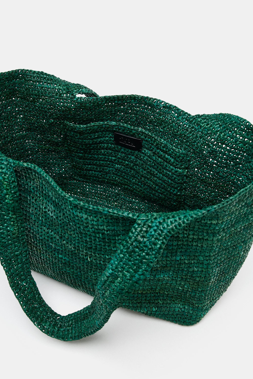 BOLSO SHOPPER RAFIA / Verde - Zara фото 6
