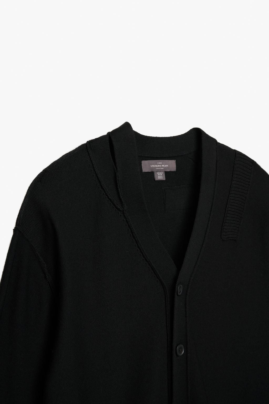PATCHWORK CARDIGAN WITH CUT-OUT DETAIL X STEFANO PILATI - Zara фото 4
