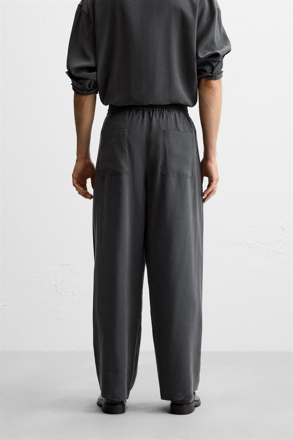 RELAXED FIT FLOWING TROUSERS - Zara фото 3