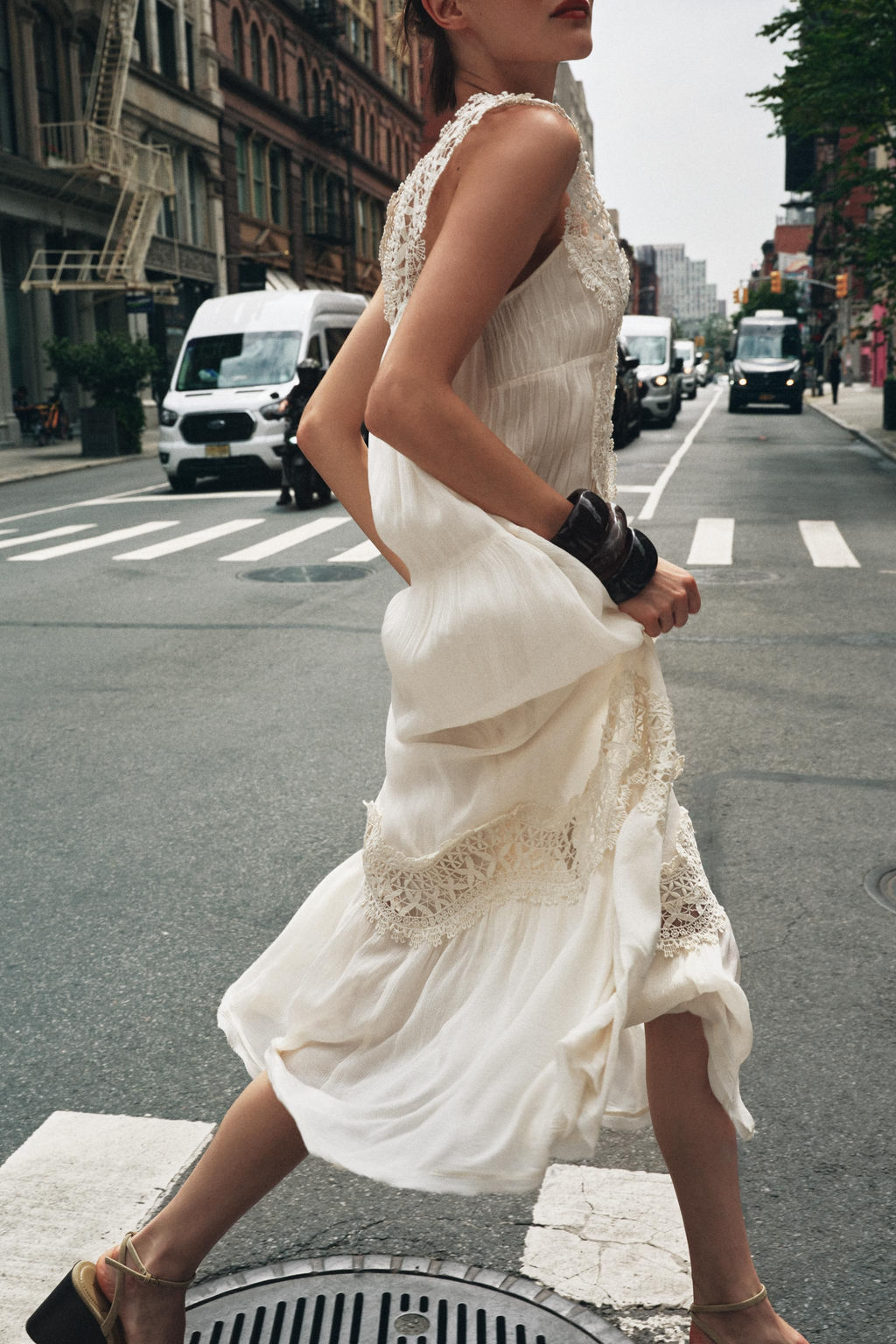 COMBINED LACE CAMISOLE DRESS - Zara фото 3