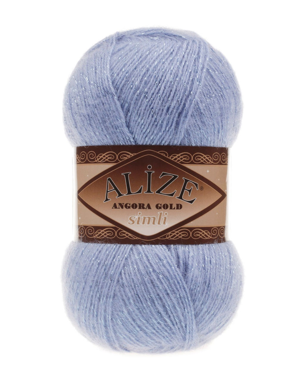 Ангора голд сим (Angora gold sim) пряжа Alize 20%шерсть 5%метанит 75%акрил 5х100г/500м фото 18