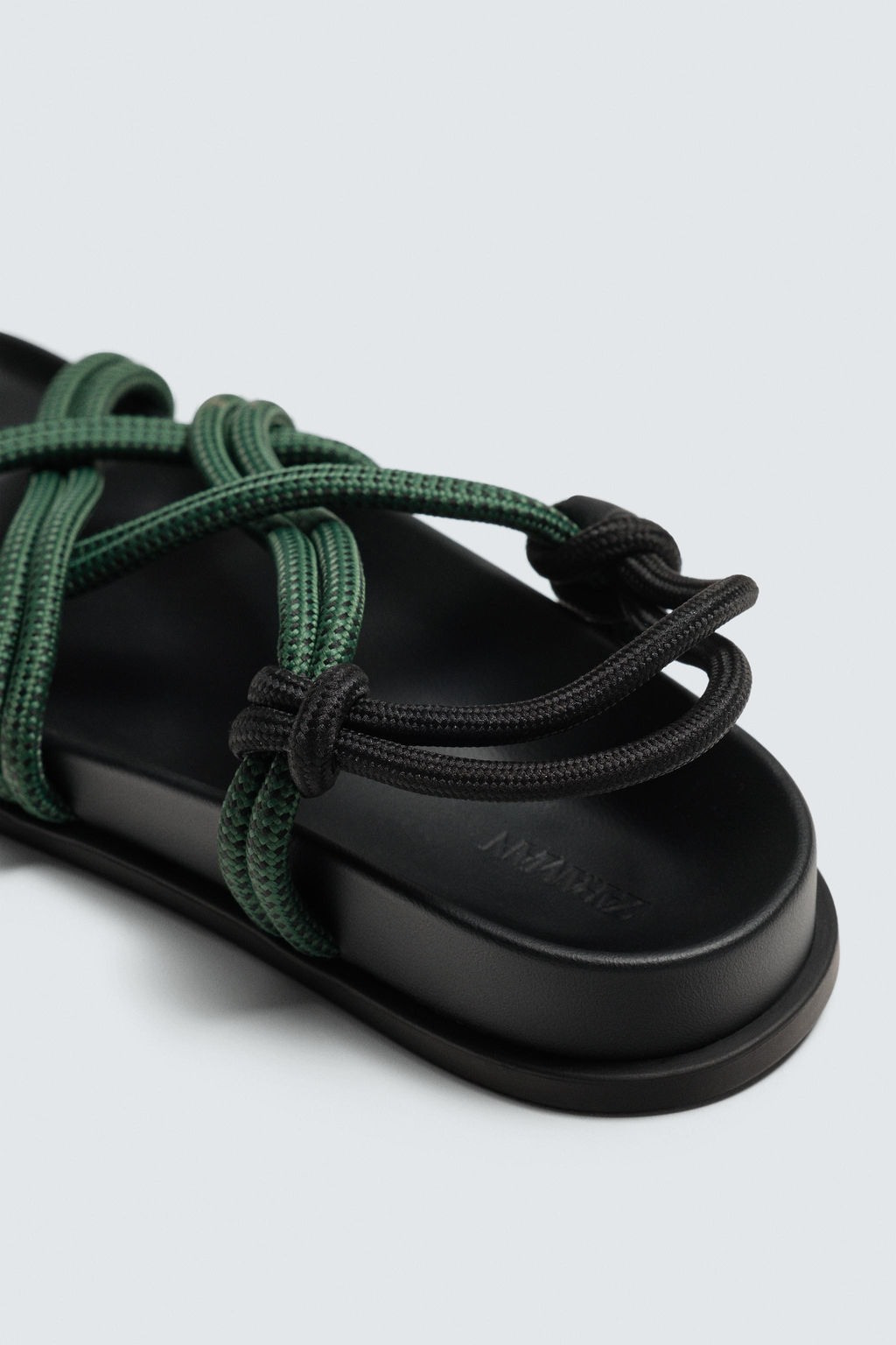 SANDALIA TIRAS CONTRASTE / Verde - Zara фото 6
