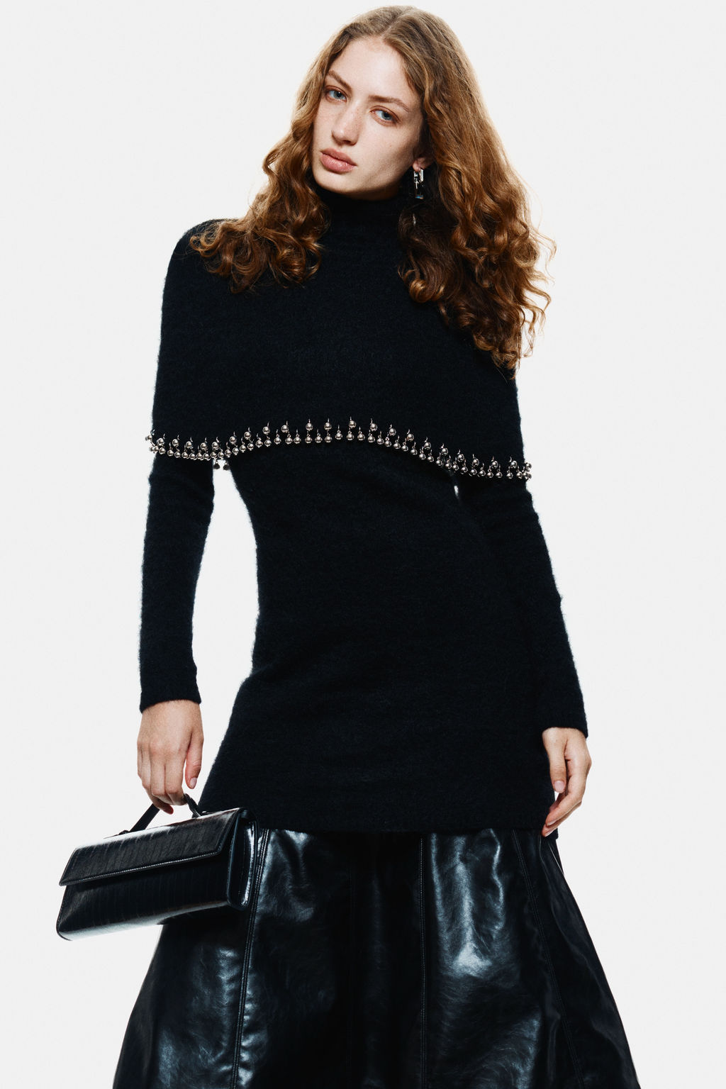 Vestido en mezcla de mohair con ribete de cuentas - H&m фото 3