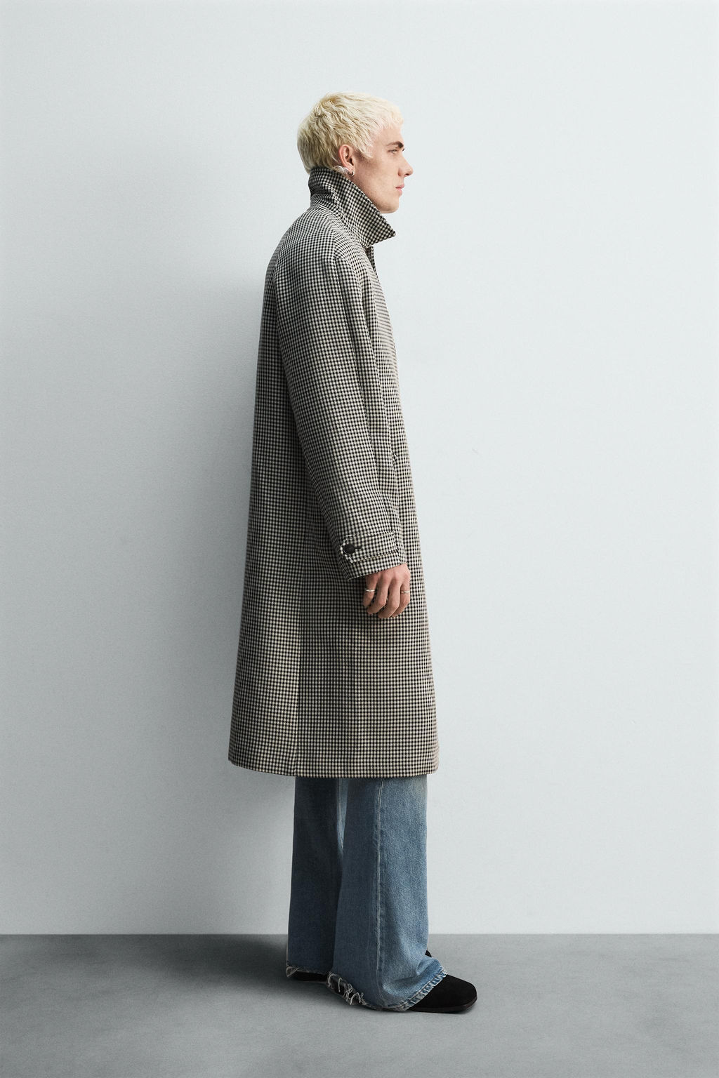 LIMITED EDITION CHECK TEXTURED COAT - Zara фото 4