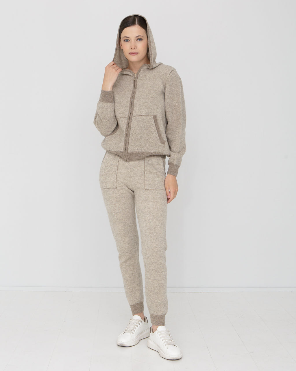 Брюки из 100% шерсти 10025 BS серые