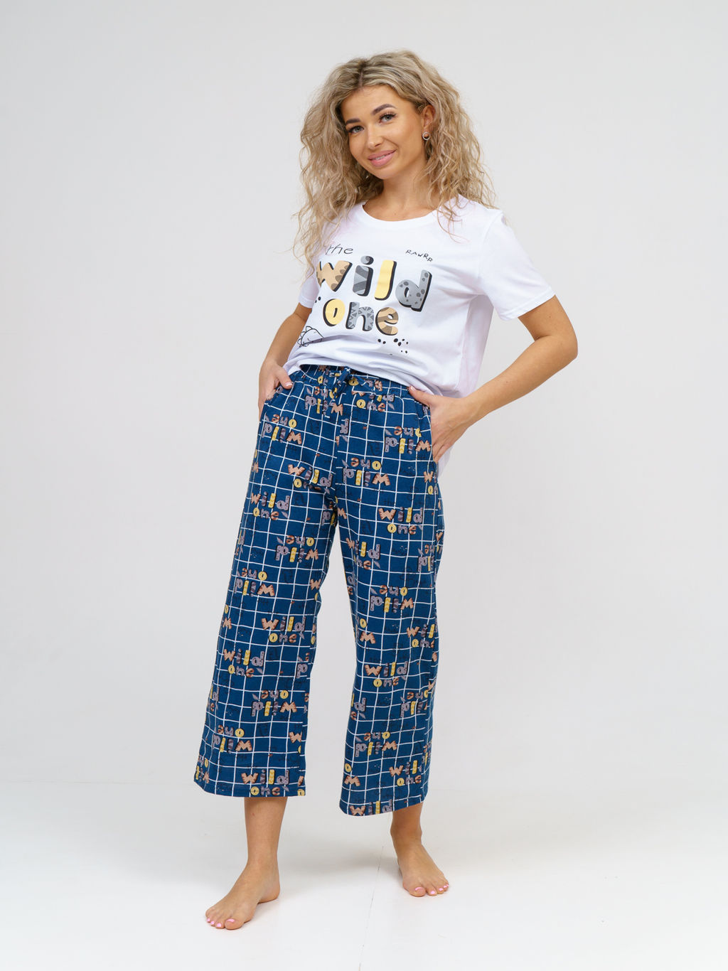 926 Пижама "Клетка/индиго"