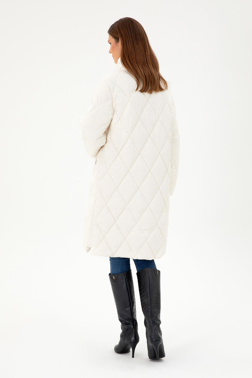 Женское кремовое пальто - U.s. polo assn фото 5