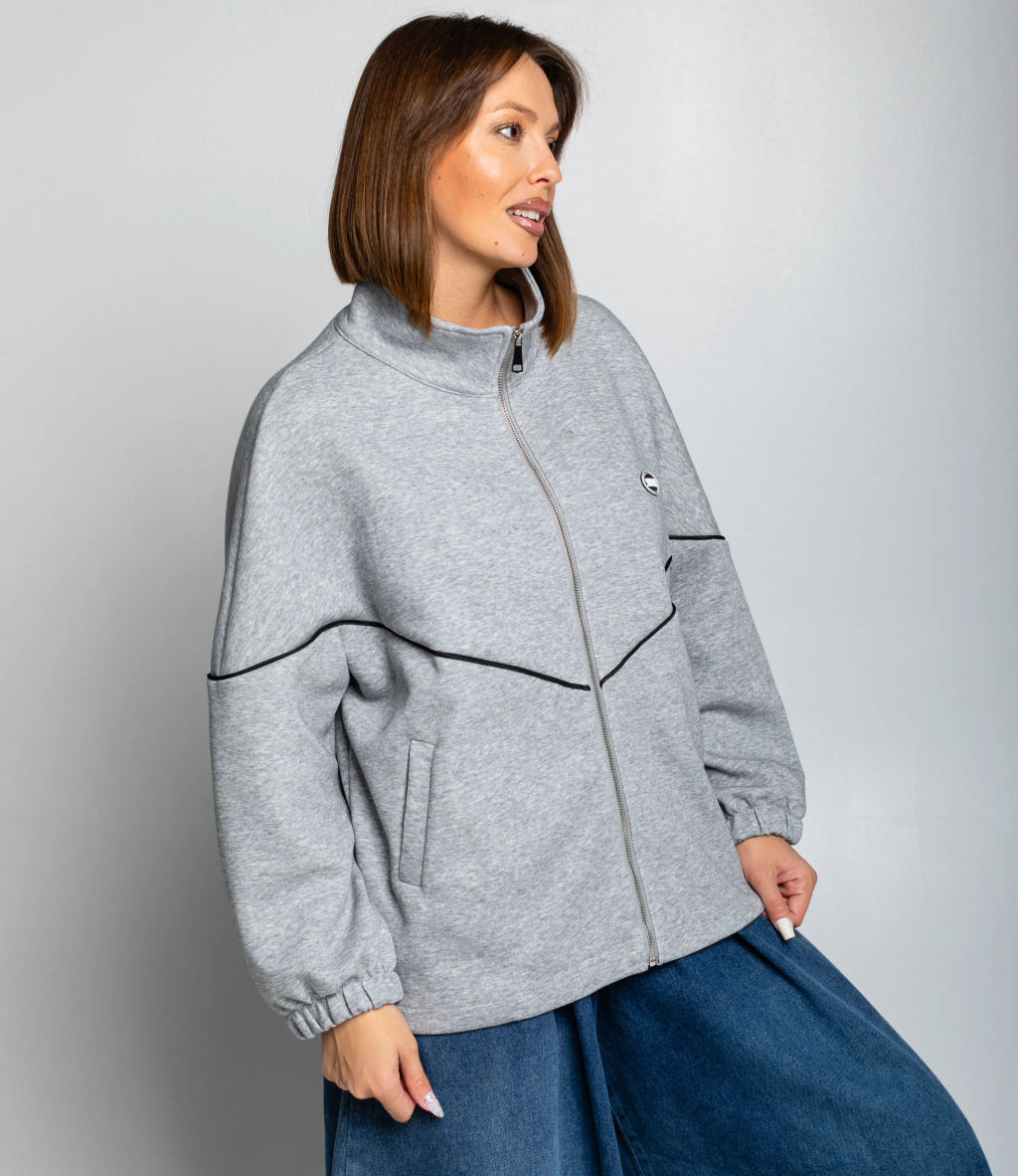 Толстовка #КТ607 (6), серый меланж - Dommod фото 2