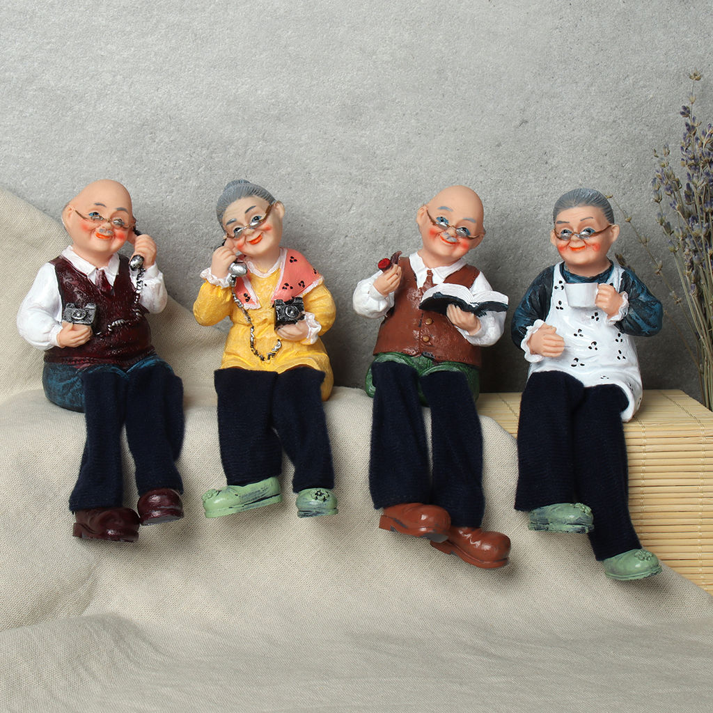 Цена за 2 шт. Фигурка Бабушка, Дедушка висячие ножки 20 см / YH0366 /уп 96/микс - Галеонтрейд фото 2