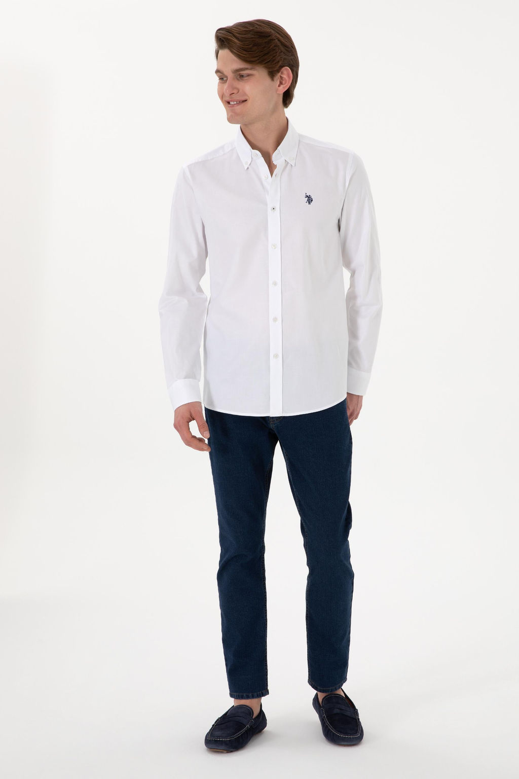 Erkek Beyaz Uzun Kollu Basic G_mlek - U.s. polo assn фото 4