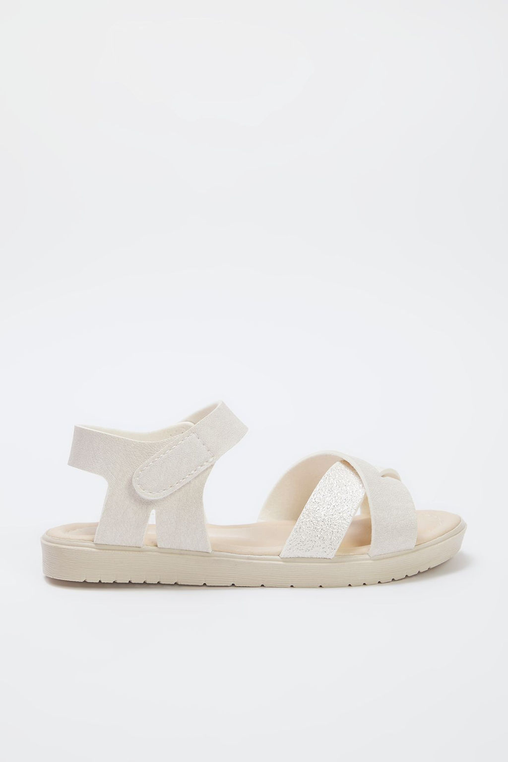 Trendyol Shoes Bej Sim Detayl? Capraz Bantl? Buyuk K?z Cocuk Kids Sandalet TAKSS25SD00026 - Trendyolmilla фото 4