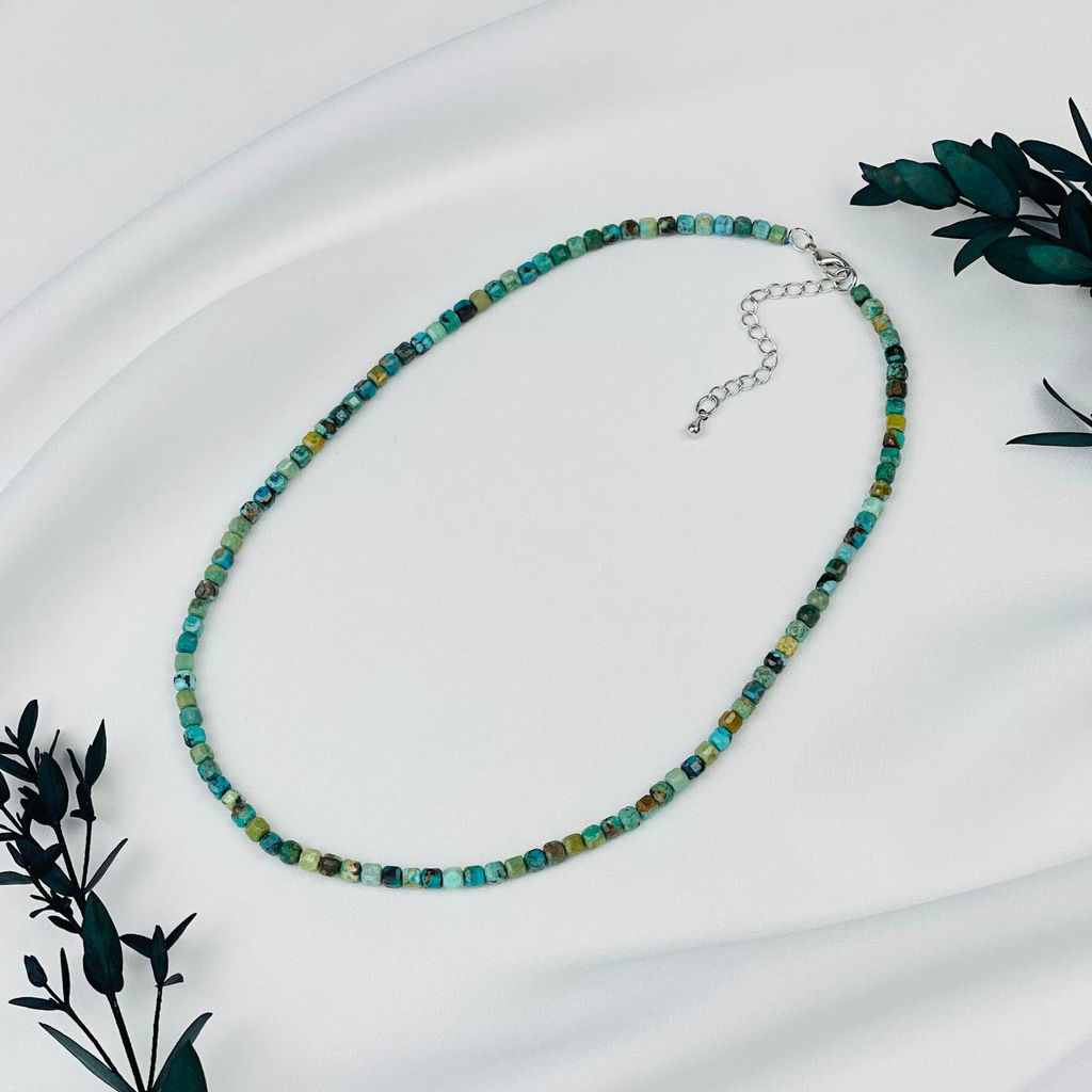 Бусы-чокер из Бирюзы 38 см +