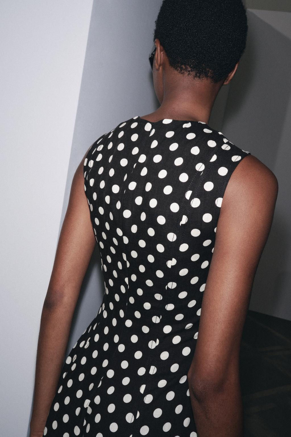 ZW COLLECTION POLKA DOT MIDI DRESS - Zara фото 17