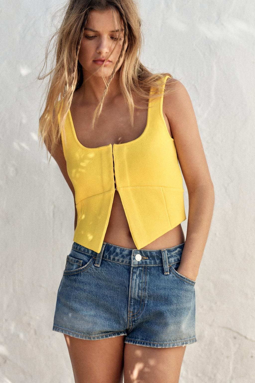 PLAIN KNIT CROP TOP - Zara фото 9