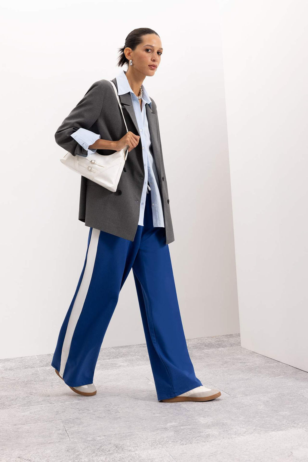 Coool Wide Leg Genis Bol Paca Esofman Alt? Esofman Alt? Genis Paca Beli Lastikli Bagc?kl? Seritli - Defacto фото 2