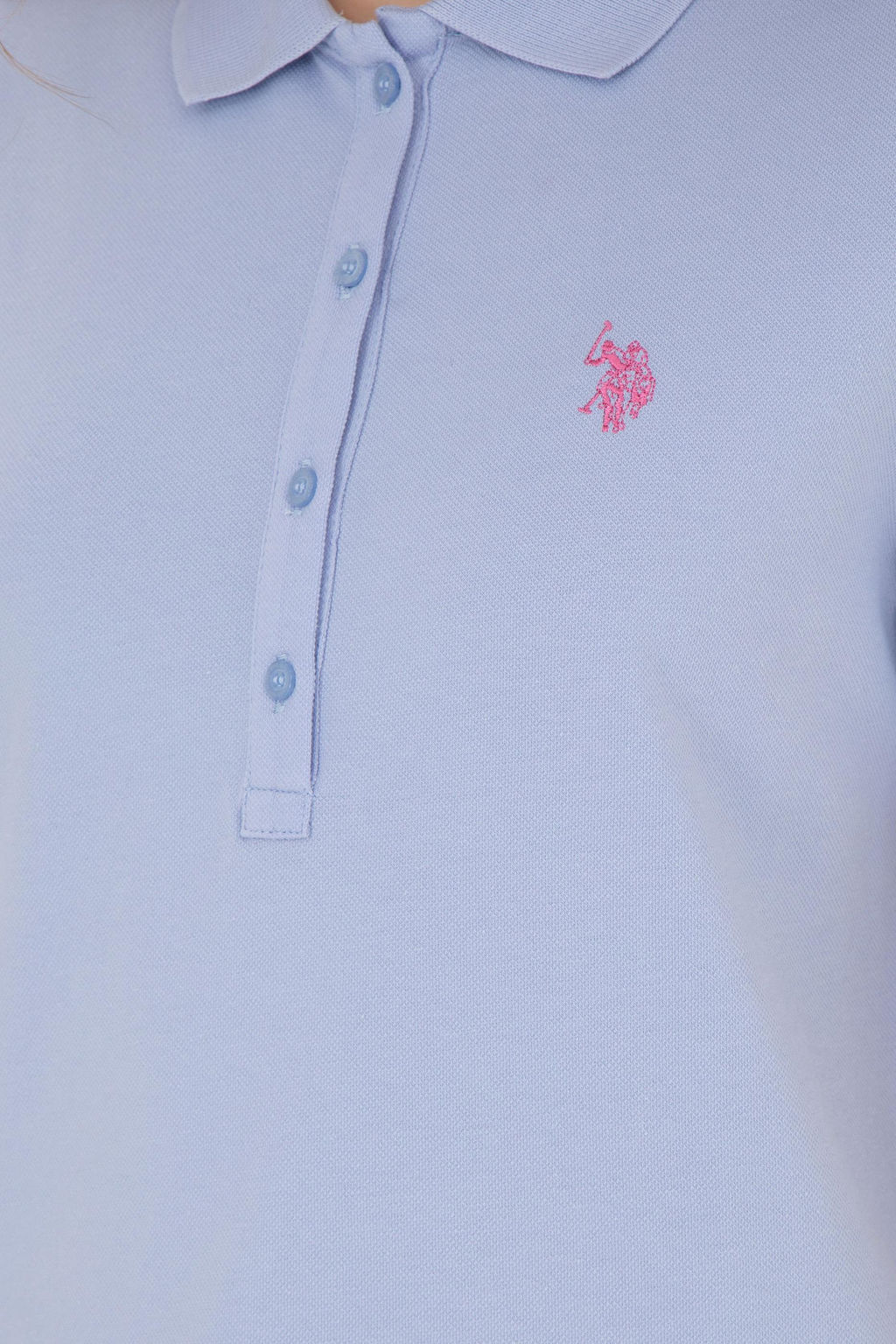 Футболка-поло женская U.S. Polo Assn синяя фото 14