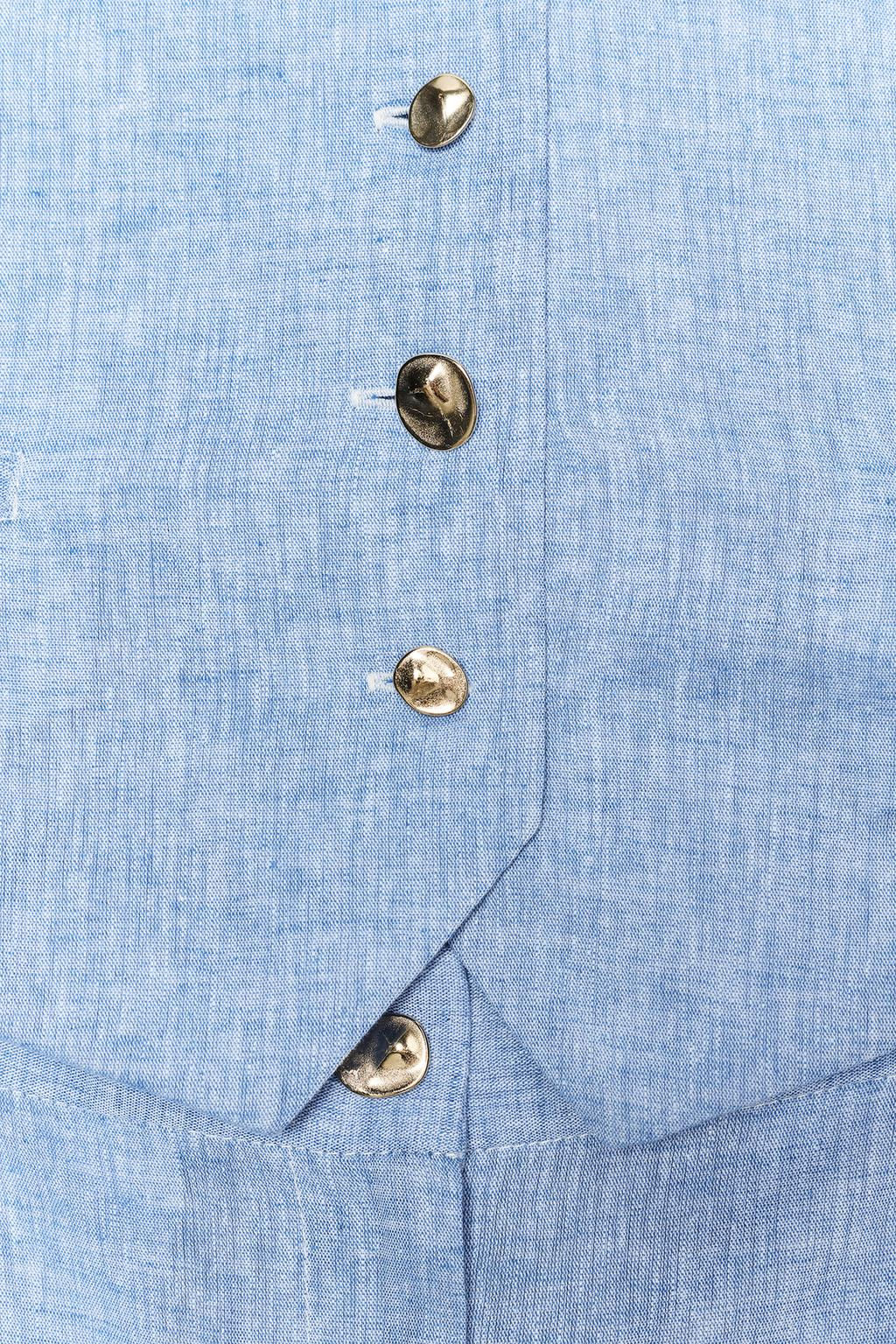 LINEN BLEND WAISTCOAT JUMPSUIT - Zara фото 8