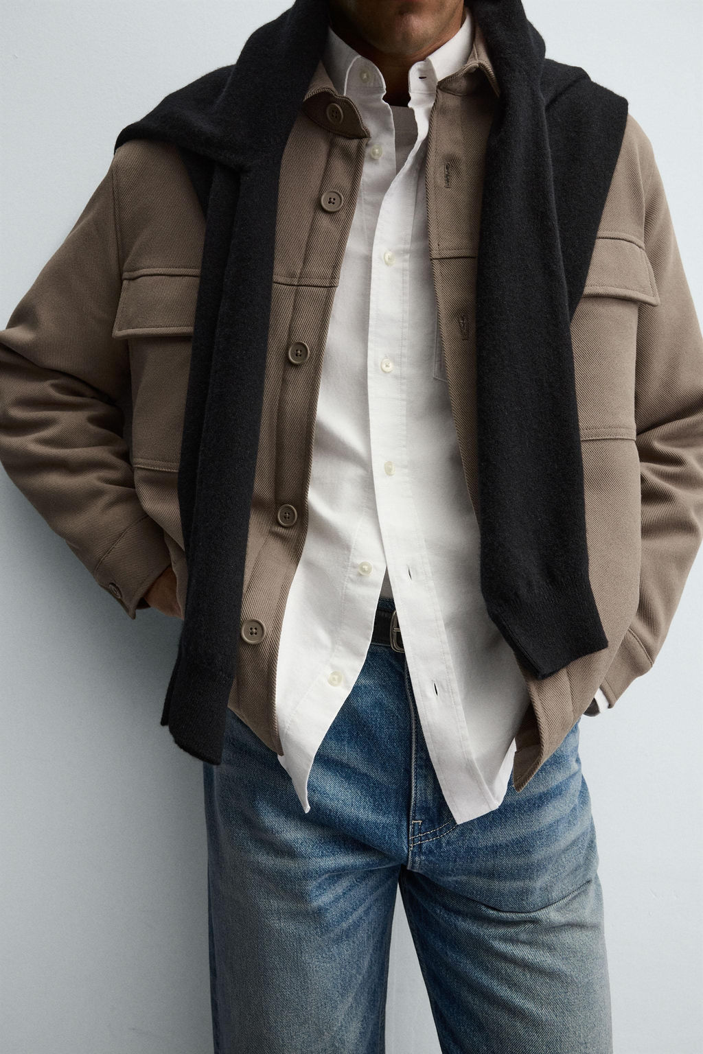 TEXTURED PADDED OVERSHIRT - Zara фото 5