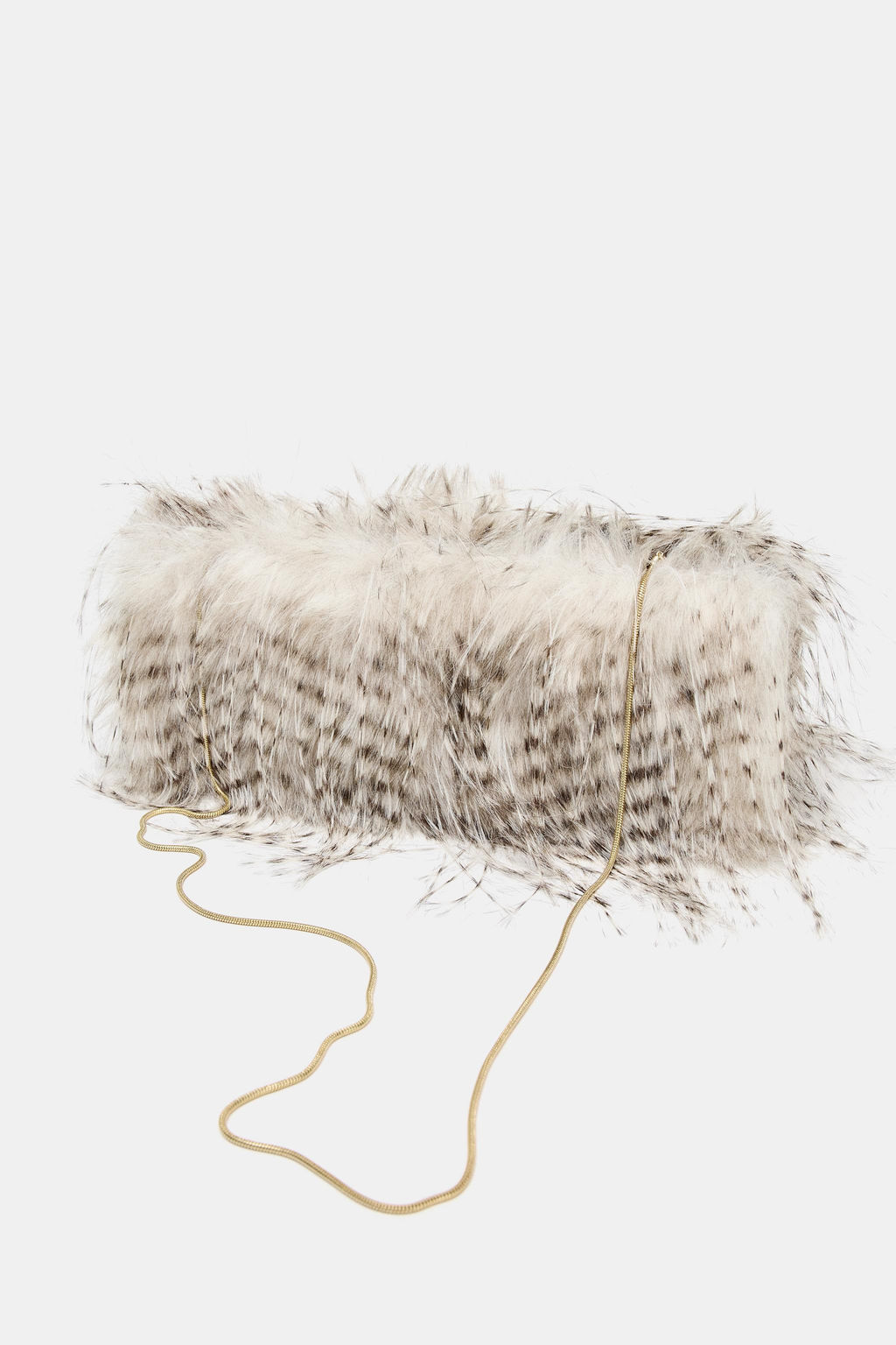FAUX FUR CLUTCH BAG - Zara фото 5