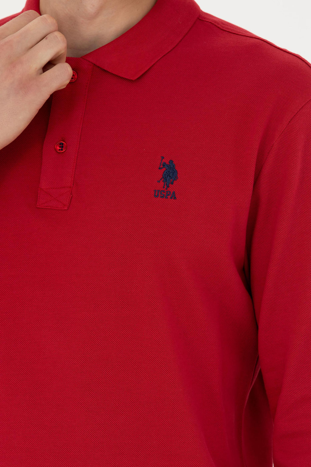 U. S. Polo Assn / Мужской красный базовый свитшот - U.s. polo assn фото 14