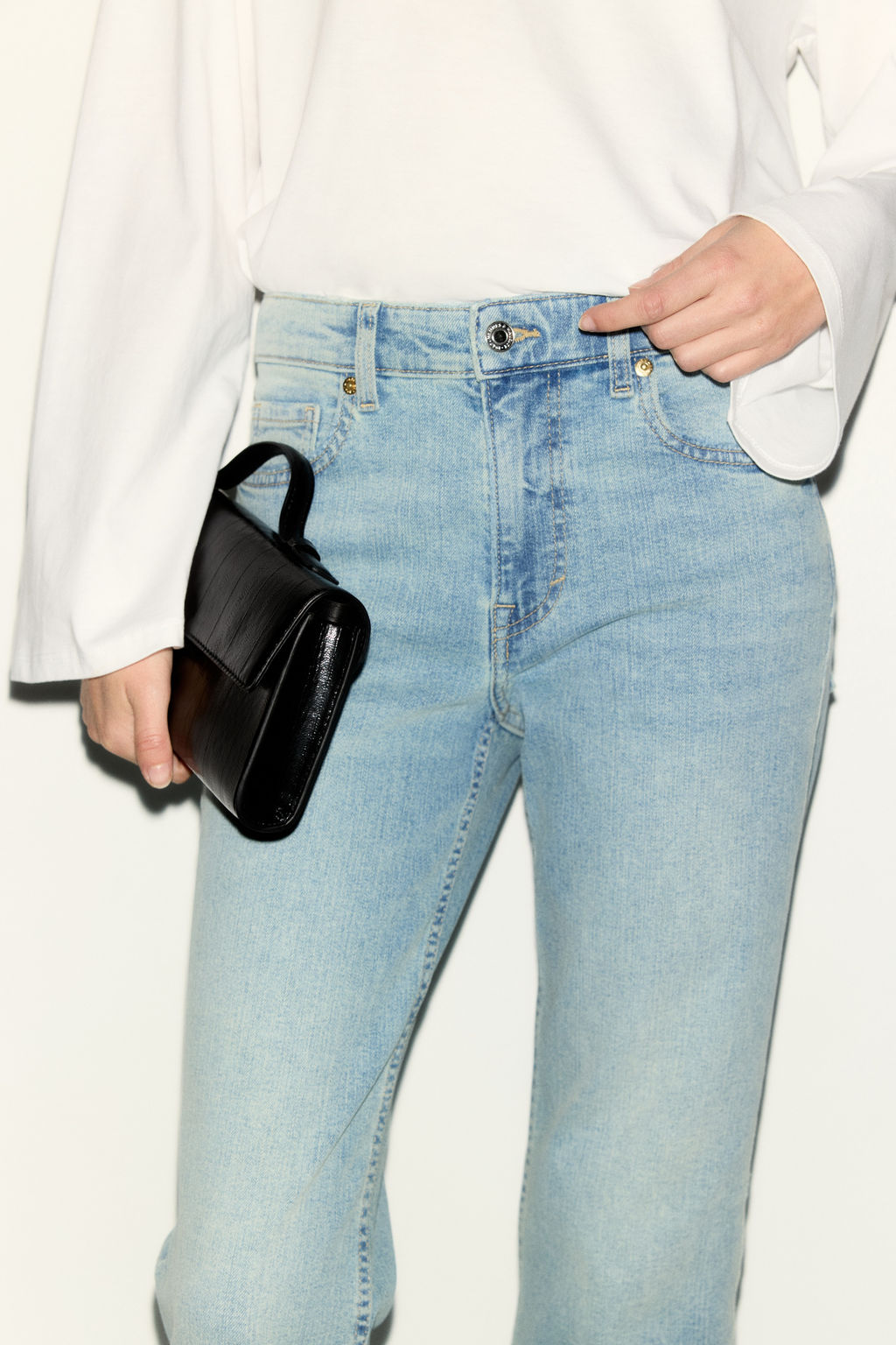 Flared Regular Waist Ankle Jeans - H&m фото 9