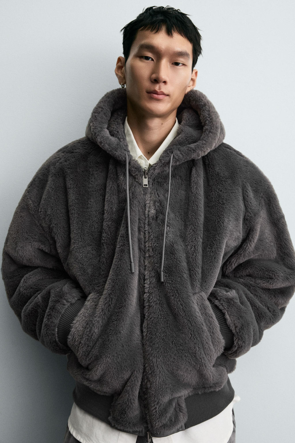 LEATHER EFFECT REVERSIBLE BOMBER JACKET - Zara фото 6