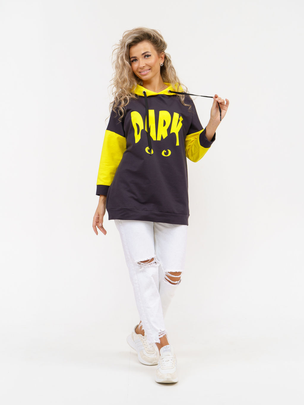 806 Худи "фуме/желтый"