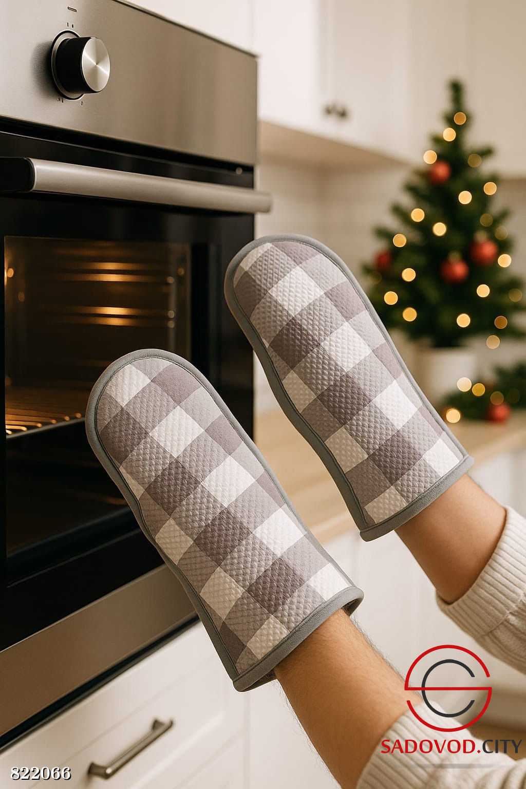 Варежка прихватка в новогоднем пакете