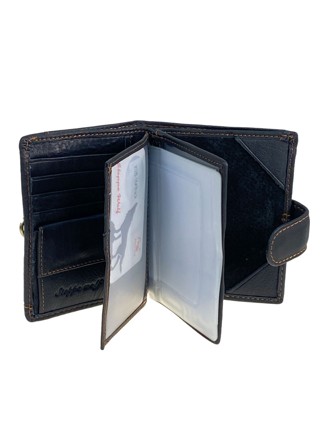 Кошелек-органайзер мужской из натуральной кожи, цвет черный - Greta фото 2