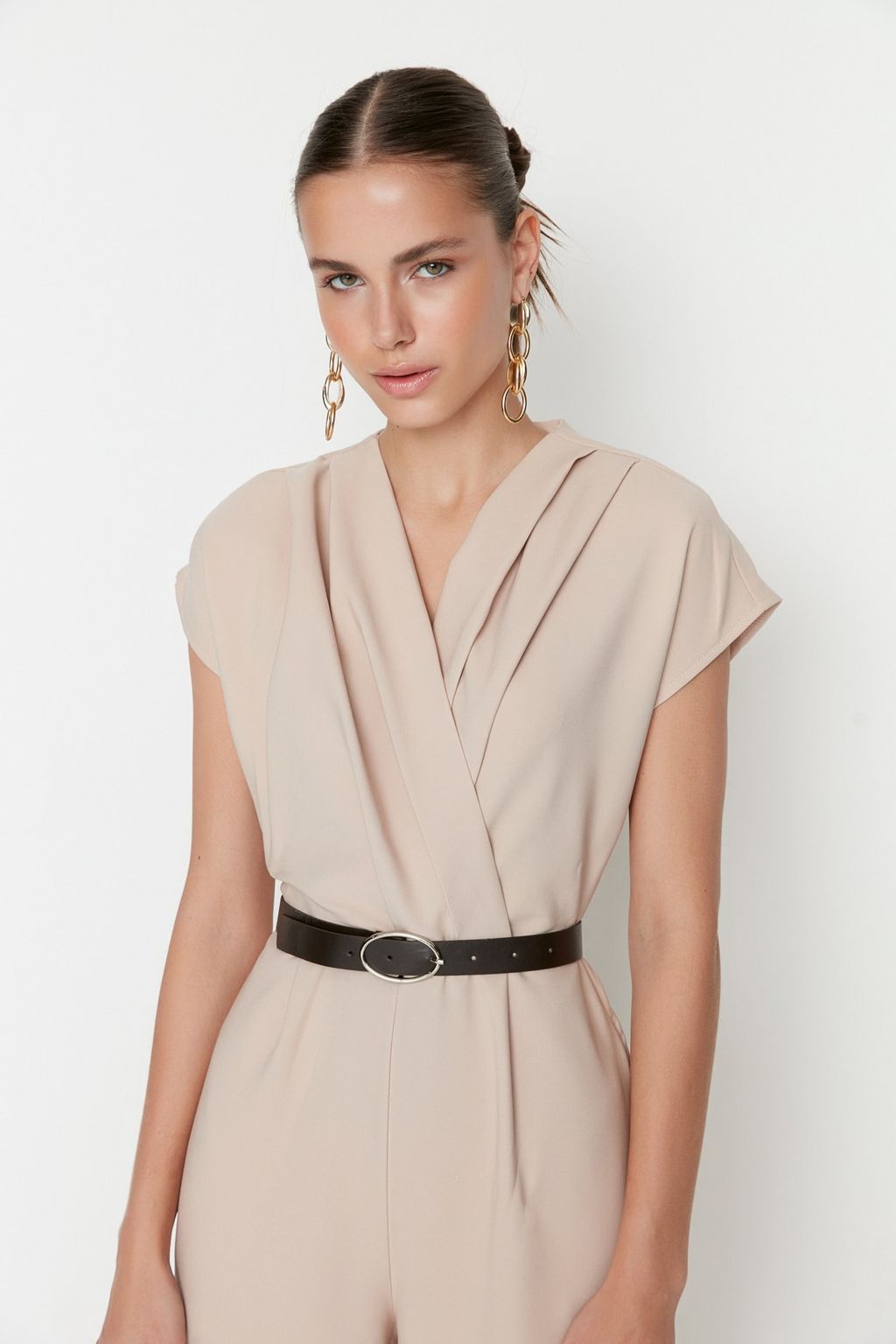 Tas Kemerli Kruvaze Yaka Genis Paca Dokuma Tulum TWOSS21TU0004