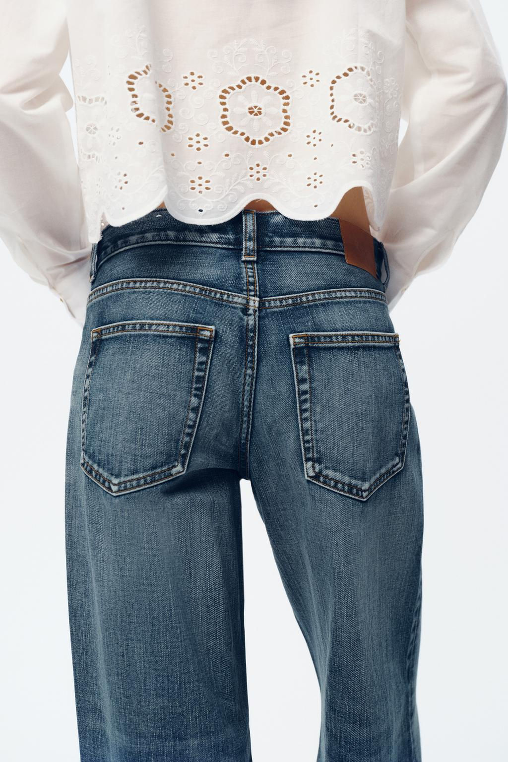 Z1975 STRAIGHT MID-WAIST FULL LENGTH JEANS - Zara фото 4