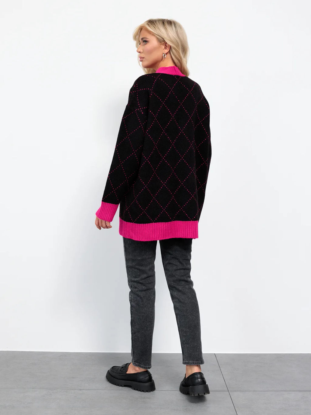 JETTY Кардиган вязаный на пуговицах оверсайз