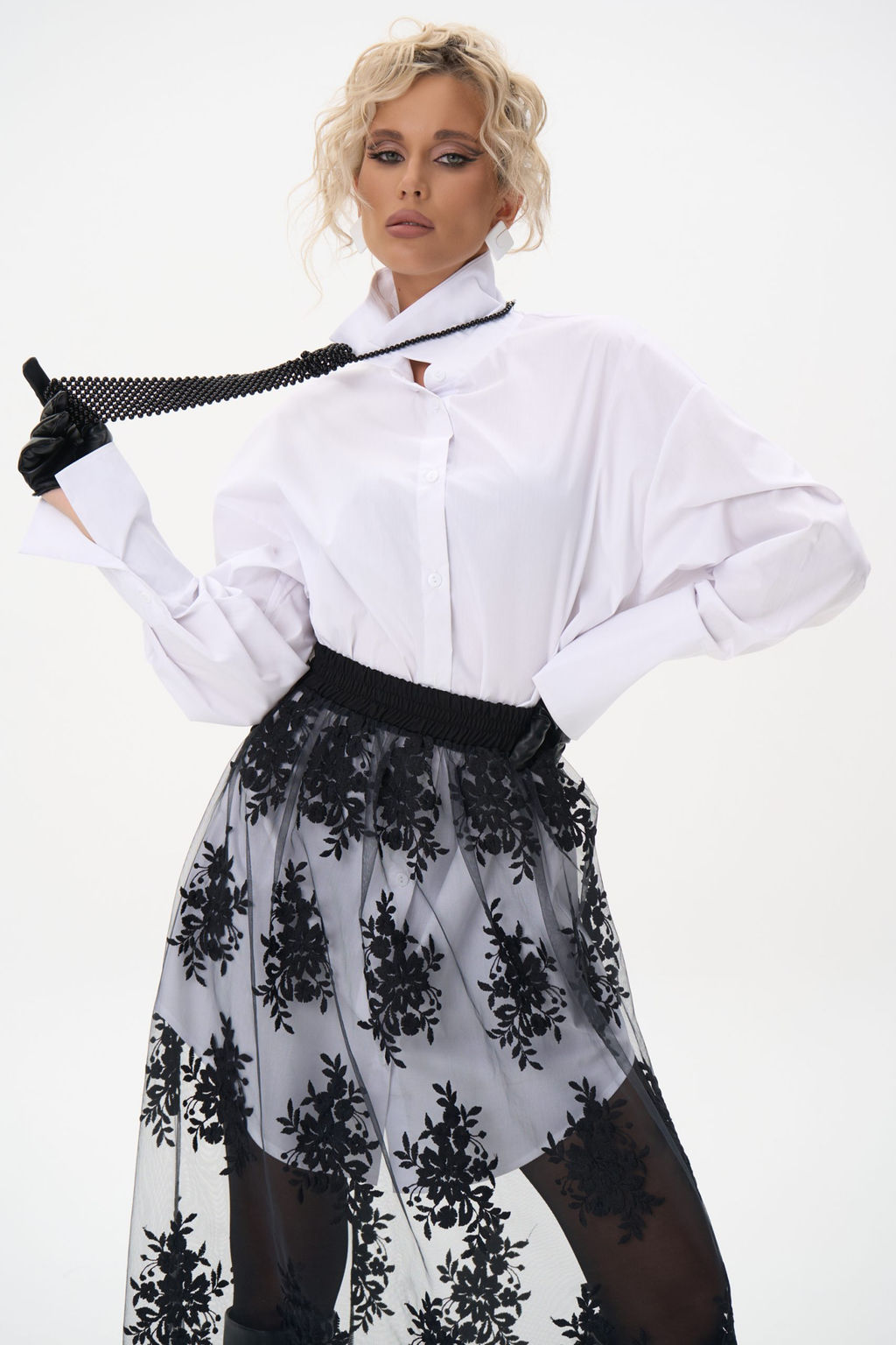 Кружевная юбка Пэрис (чёрный) - Эльза фото 2