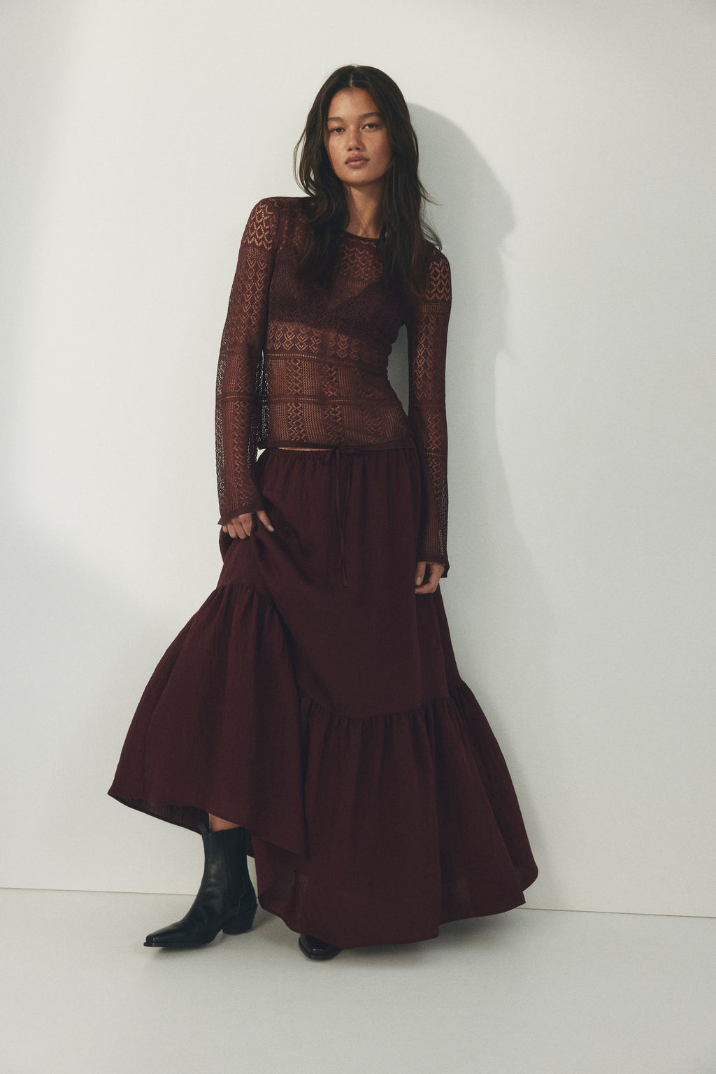 Falda evas? de crep? - H&m фото 3