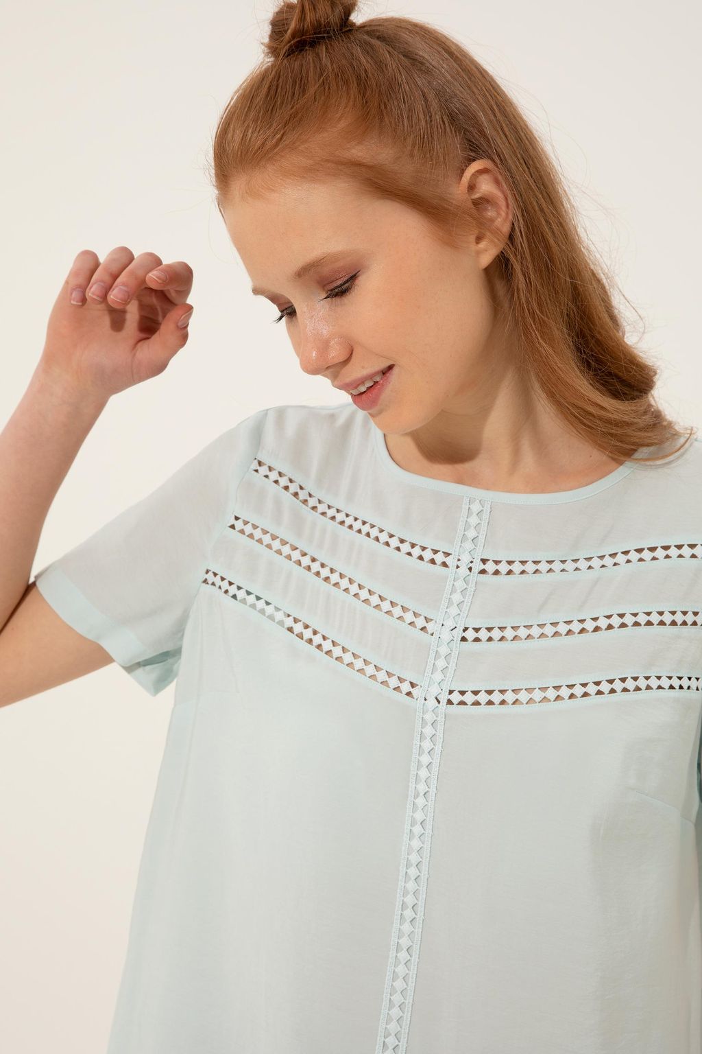 Женская бирюзовая рубашка с коротким рукавом - U.s. polo assn фото 2