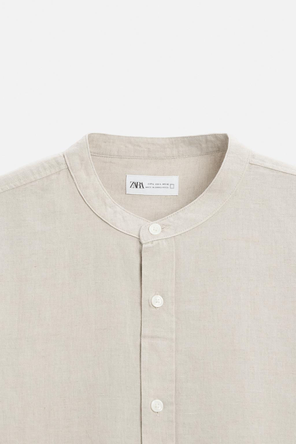 COTTON - LINEN SHIRT - Zara фото 31
