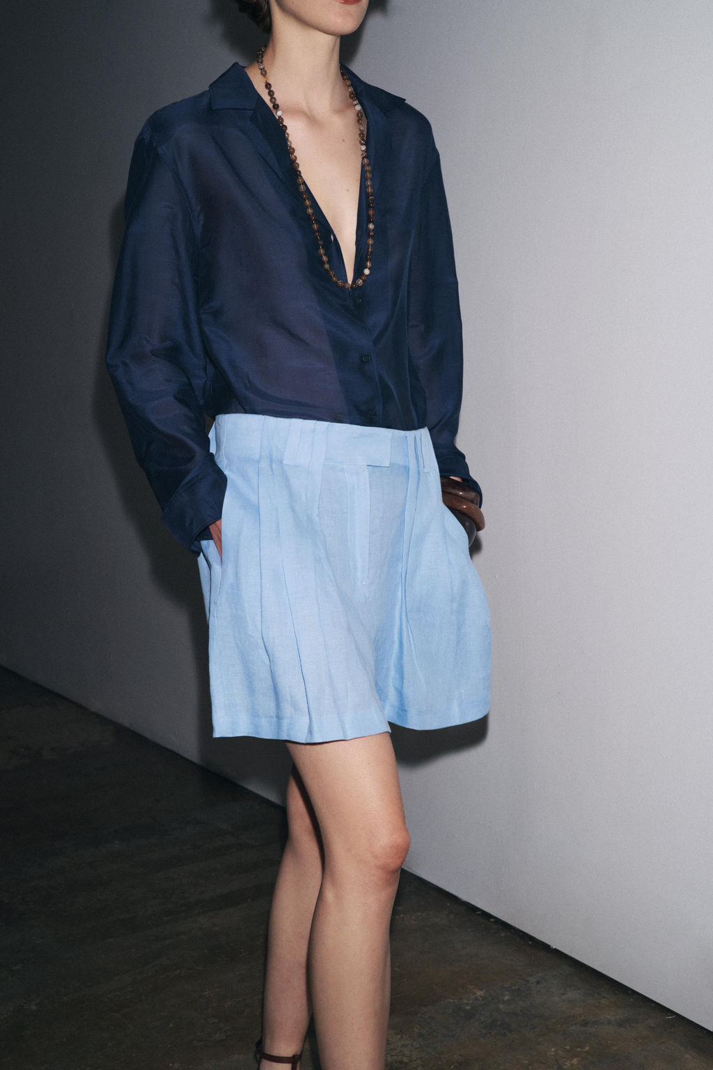 100% LINEN SHORTS ZW COLLECTION - Zara фото 7