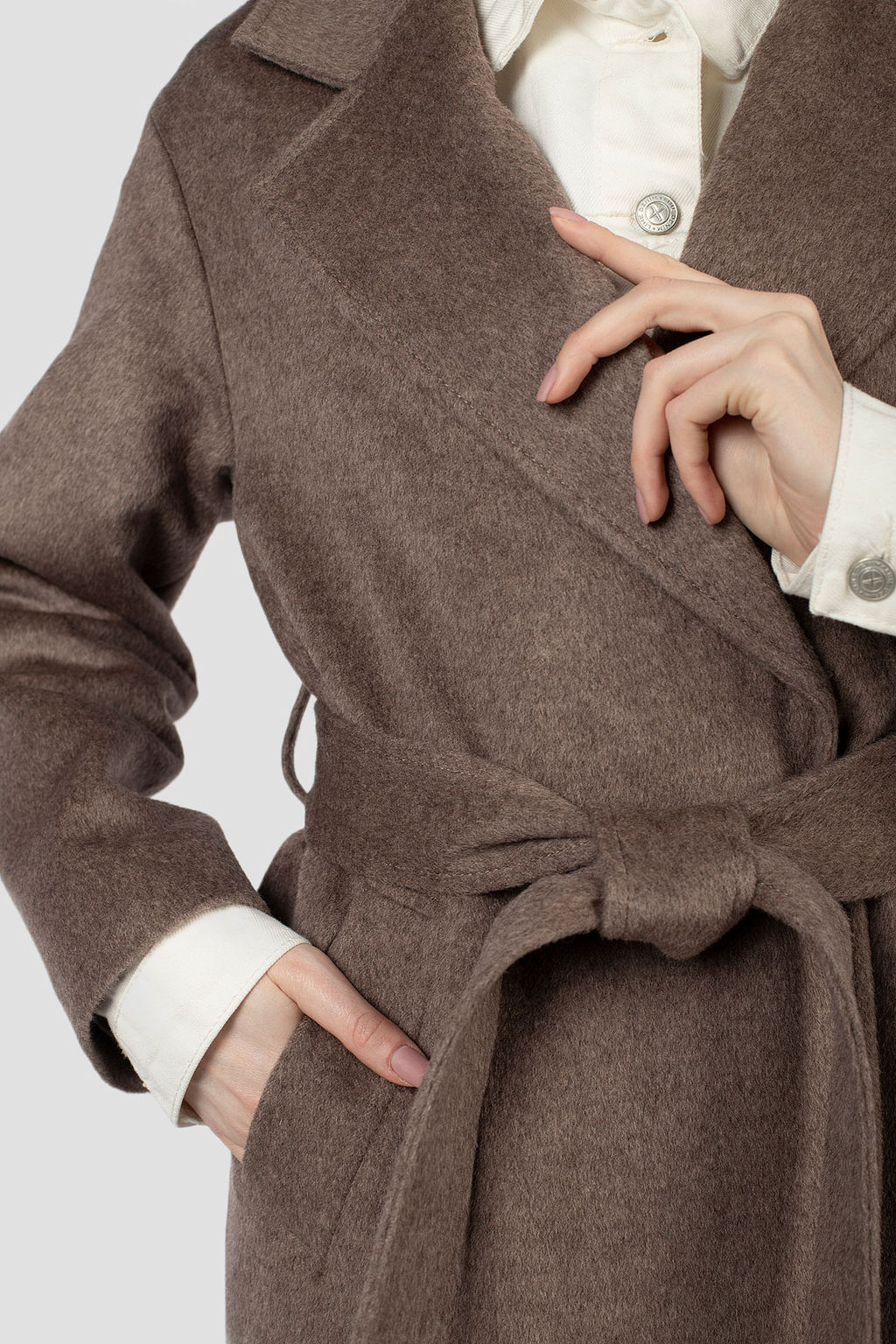 Пальто женское демисезонное (пояс) - El podio фото 6