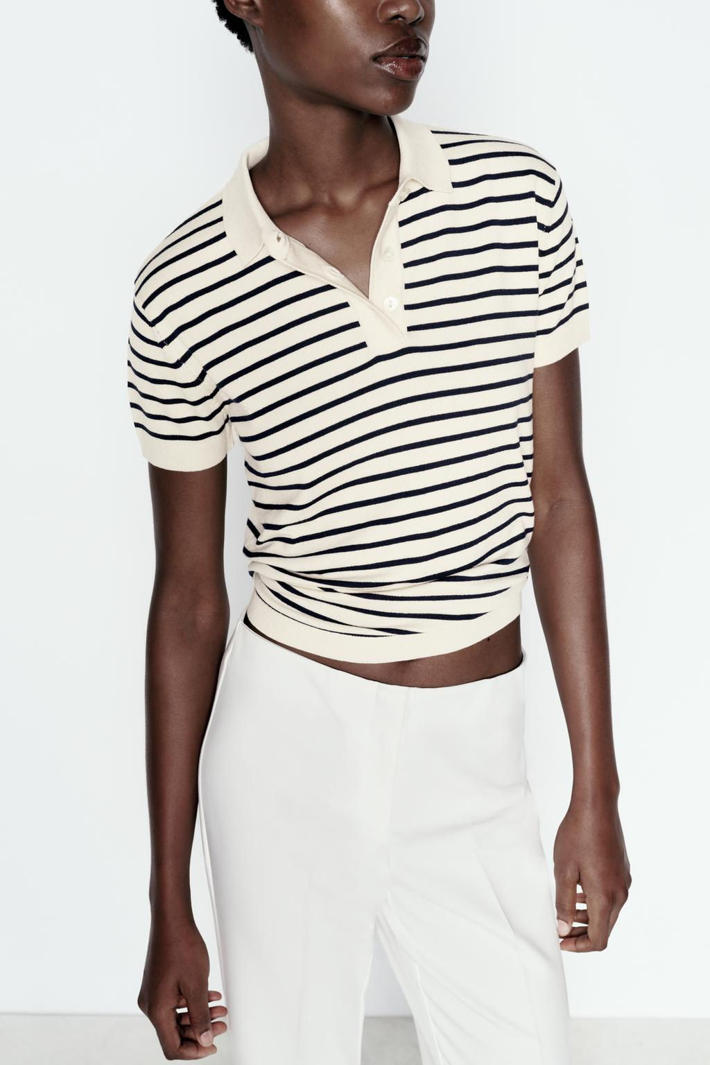 BASIC PLAIN KNIT POLO SHIRT - Zara фото 5