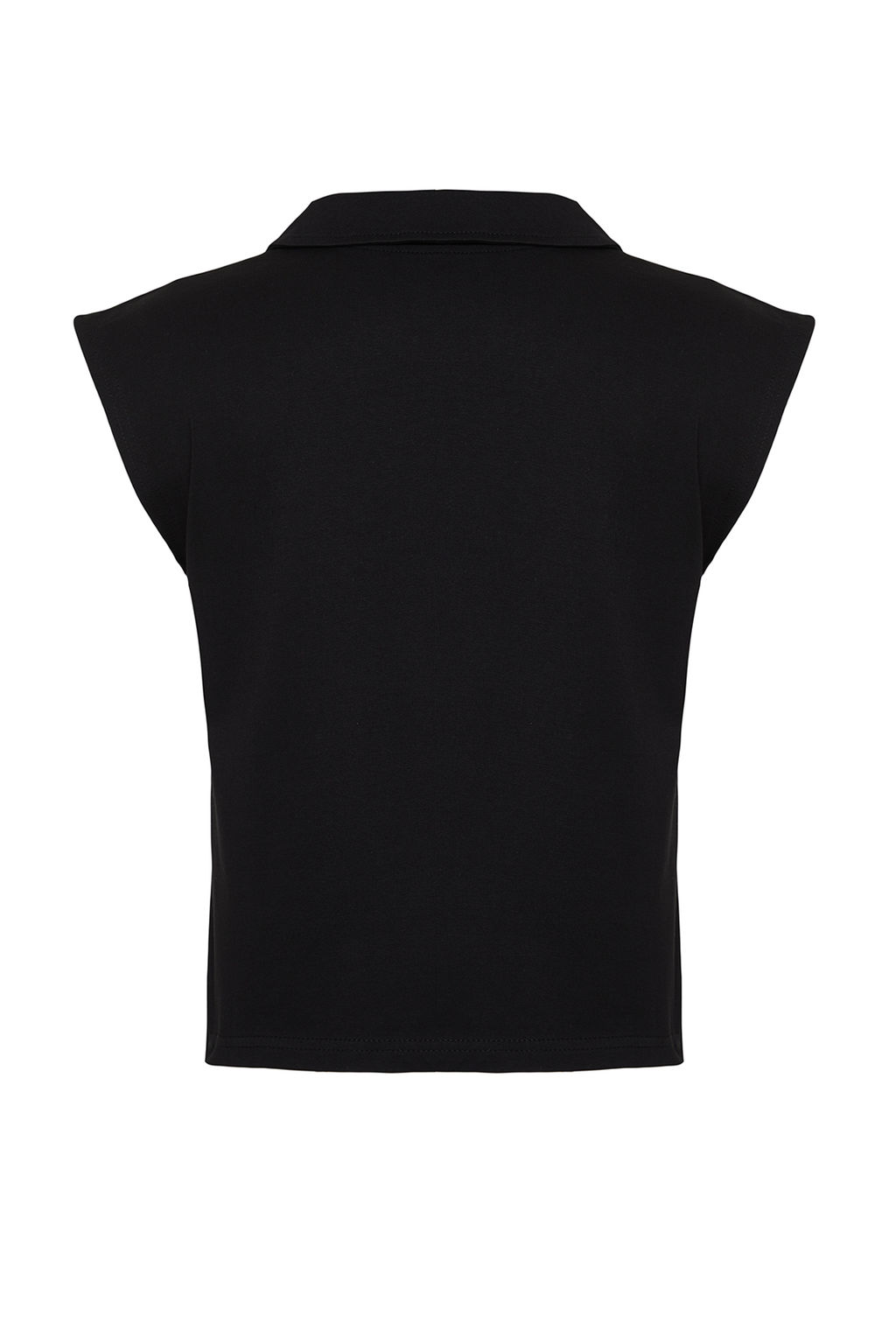 TRENDYOLMILLA Ekru %100 Pamuk Polo Yaka Regular/Normal Kal?p Orme T-Shirt TWOSS24TS00075 фото 8