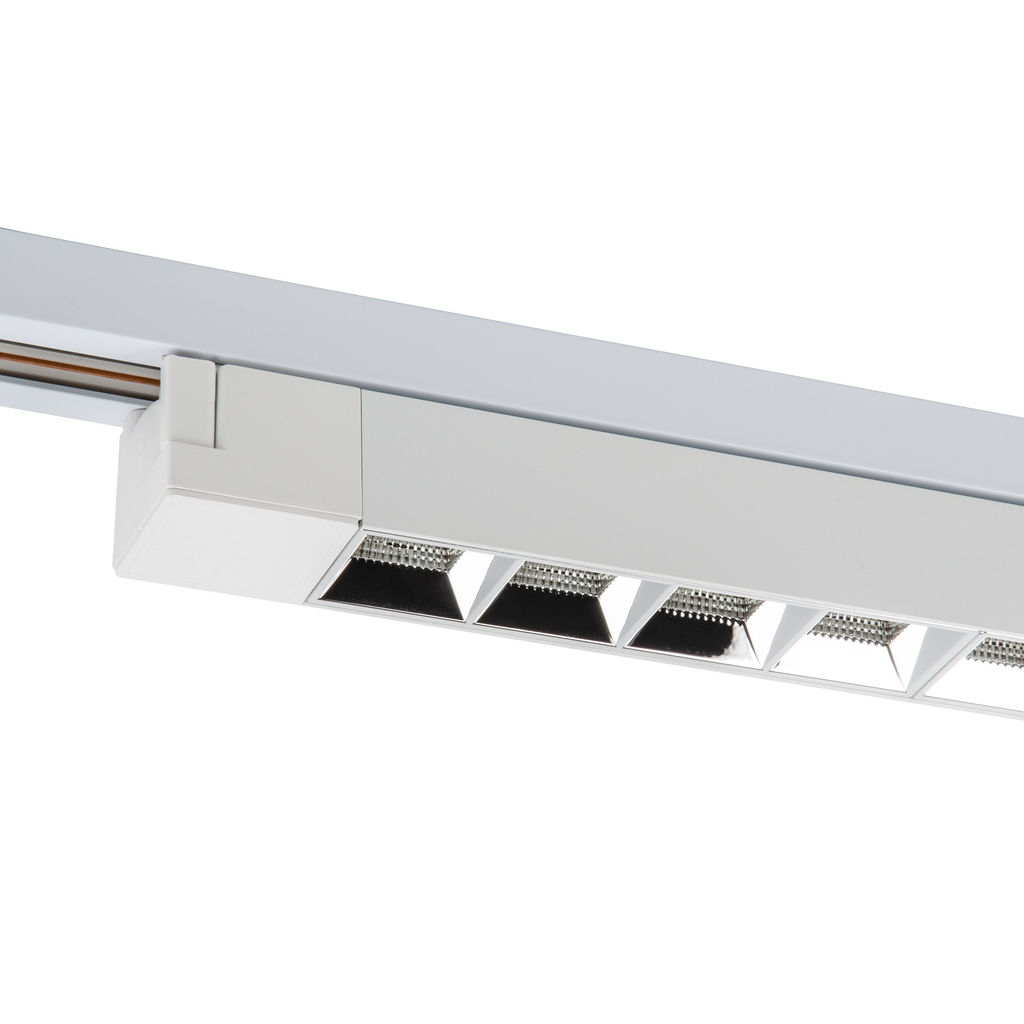 ULB-Q282 20W/4000K WHITE Светильник-прожектор светодиодный трековый. Линейный. 1600 Лм. Белый свет (4000К). Корпус белый. ТМ Volpe