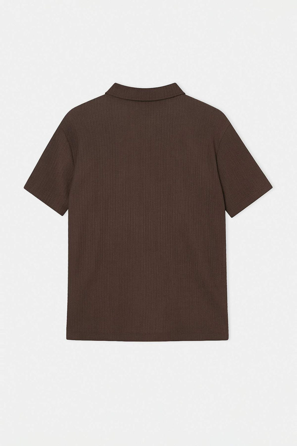 Kahverengi Regular/Normal Kesim Dokulu Polo Yaka T-shirt TMNSS26PO00005 - Trendyolmilla фото 3