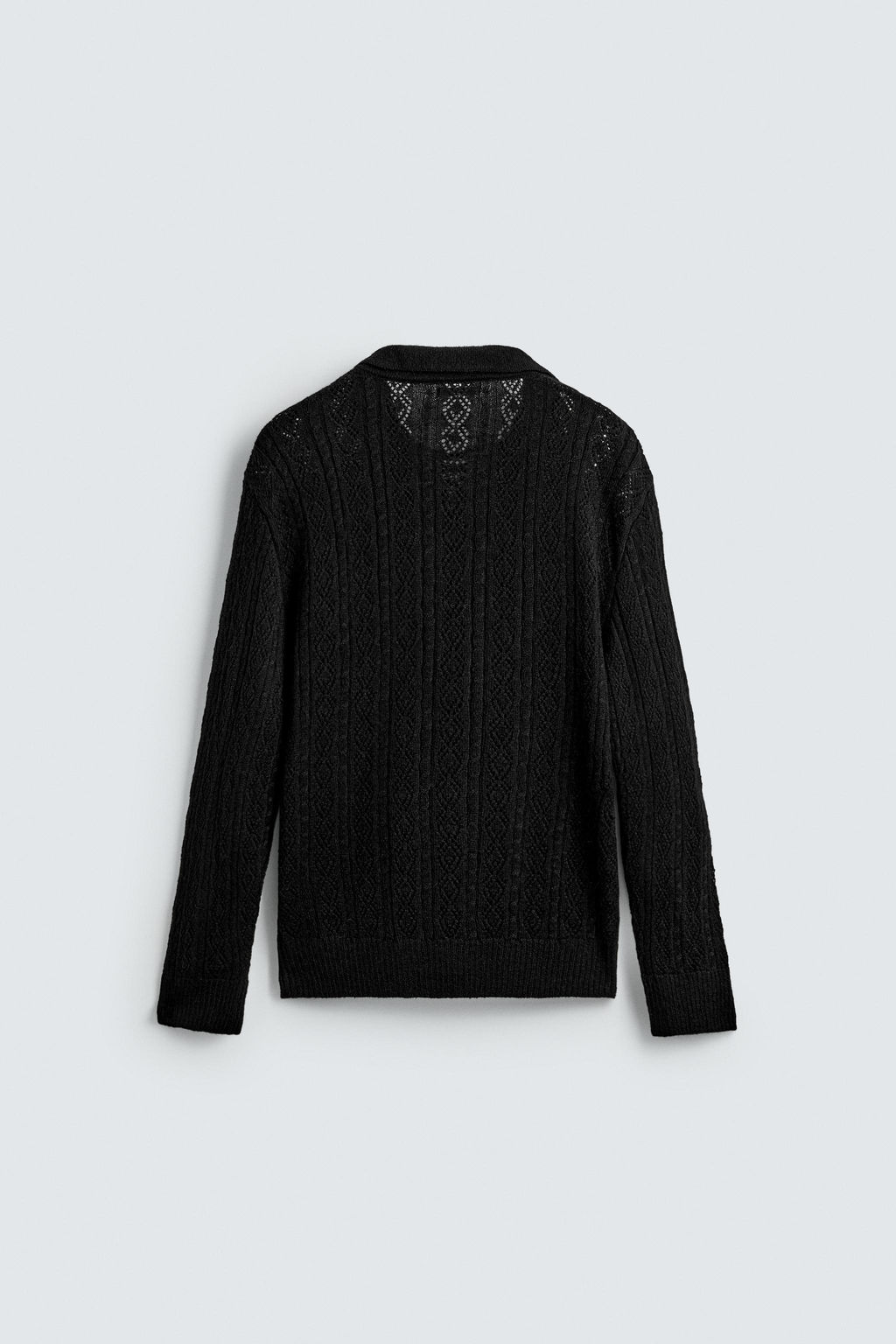 TEXTURED KNIT CORD POLO SHIRT - Zara фото 8