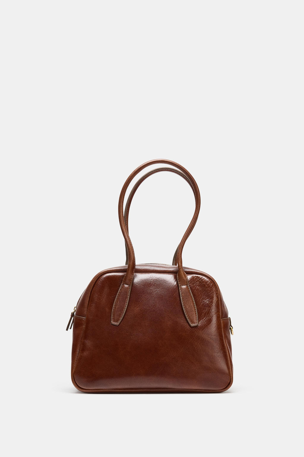 LEATHER BOWLING BAG - Zara фото 8