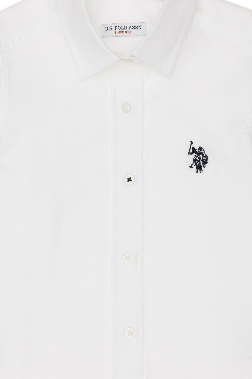 Белая рубашка с длинным рукавом для девочки Неожиданная скидка в корзине