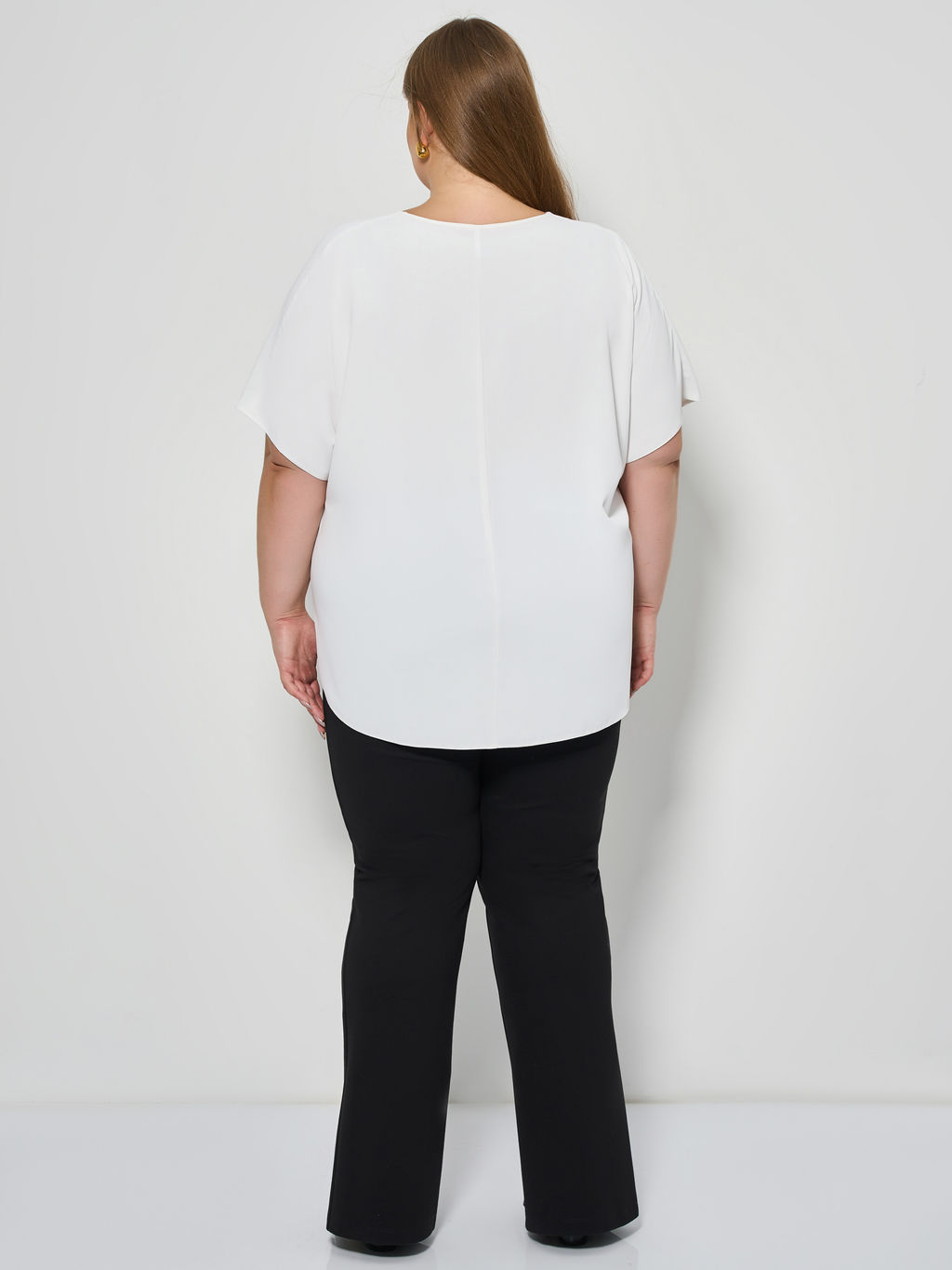 Блузка 0250-1 белый муар