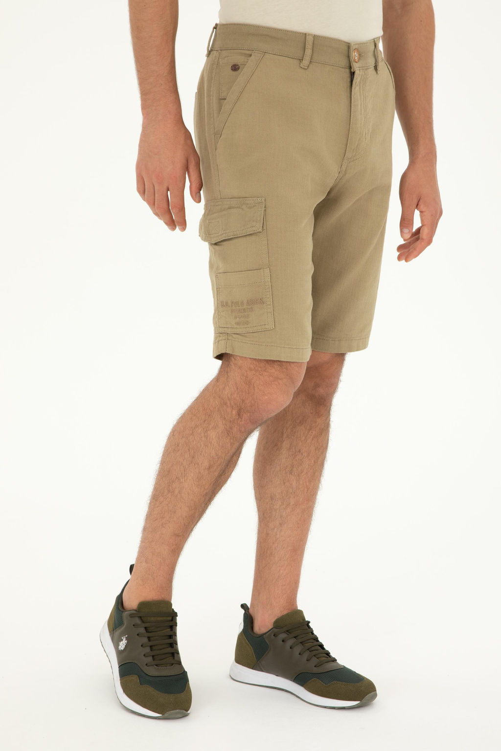 Мужские тканые шорты темно-хаки Неожиданная скидка в корзине - U.s. polo assn фото 8