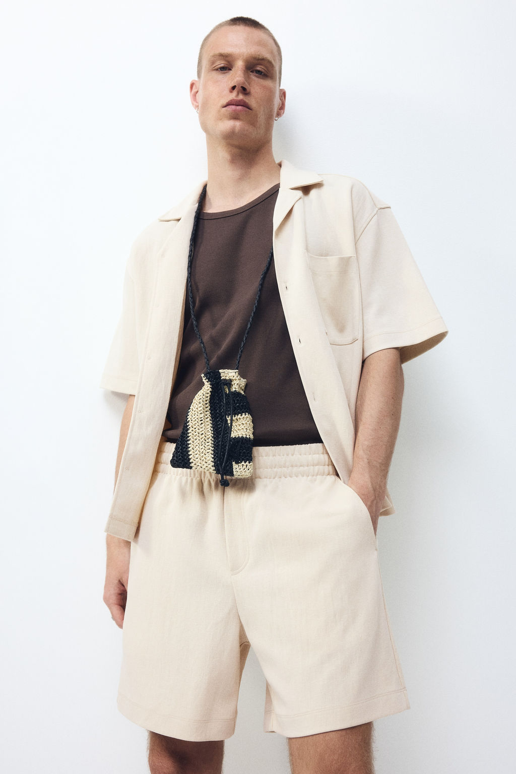 Pantal?n corto interlock Relaxed Fit - H&m фото 10